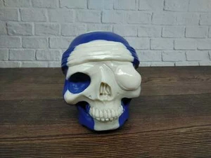 Pirate Skull Skeleton Head Statue from Billiard Ball Number 10 Hand Carved - Picture 1 of 8