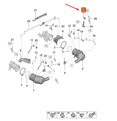 PORSCHE 911 992 Transmetteur de différence de pression PAE906051D NEUF ORIGINE - Photo 1/2