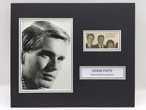 RARE Adam Faith Signed Photo Display + COA AUTOGRAPH MUSIC - Foto 1 di 3