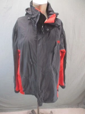 FILA Size M Mens BLK 100% Nylon Full Zip Stand Collar Pocket Windbreaker 963 - Image 1 of 4