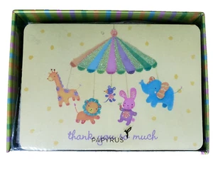 Papyrus Thank You So Much Cards Yellow Baby 12 Notes & Lined Envelopes NIB - Picture 1 of 4