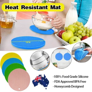 2PCS Silicone Pot Holder Trivet Mat Hot Pads Non-Slip Heat Resistant BPA FREE AU - Picture 1 of 16