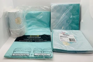 2Pkgs Mermaids Under the Sea 20ct Paper Luncheon Napkins, 8 Cups &  Tablecloth - Picture 1 of 9