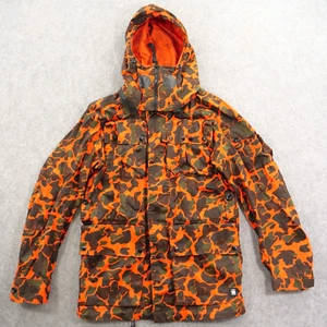 G Star Raw Jacket Mens Small Orange Ospak Field Utility Camo Hooded Pockets - Picture 1 of 21