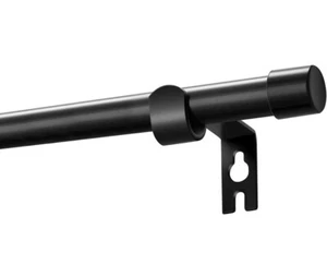Schwarze Gardinenstangen für Fenster 30 bis 116 Zoll 5/8" Durchmesser Gardinenstange Set F2 - Bild 1 von 7