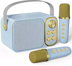 Karaoke Maschine Mikrofon Mini Anlage Tragbare Bluetooth Lautsprecher Musik Box - Bild 1 von 7