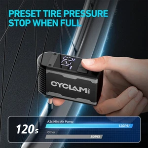 CYCLAMI A2S 120 PSI Mini Pompa Elettrica per Bici - Foto 1 di 14