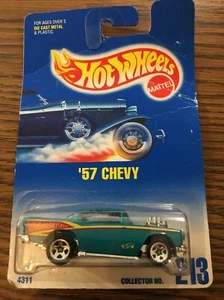 Hot Wheels Mattel '57 Chevy Collector #213 Teal U11 - Picture 1 of 1