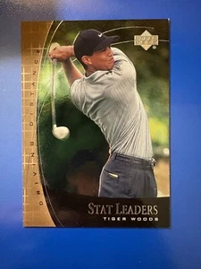 2001 Upper Deck Golf Stat Leaders Tiger Woods #SL2 - Picture 1 of 2