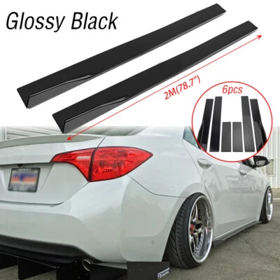 Labio divisor de panel basculante de extensión de faldones laterales de 78,7"" para Toyota Corolla L/LE Foto 1 de 4