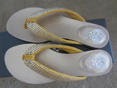Sandalias chanclas Vince Camuto VC-ELINTIA para mujer de lujo gamuza CUERO talla 8 M Foto 1 de 4