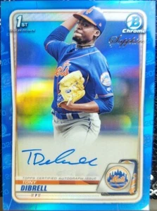 Tony Dibrell ⚾ 2020 Bowman Chrome 1st Sapphire RC ROOKIE AUTO #BSPATD - Picture 1 of 3
