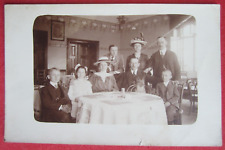 Orig. Foto-Postkarte Damen Herren Kinder Bürgertum Mode Hotel Restaurant um 1916