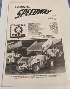 Parramatta City Raceway Speedway Programme 1980 Sprintcars Fri Jan 4 Meeting 14 - Picture 1 of 2