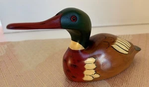 Vintage 'Red Breasted Merganser' Decoy - Solid Wood Body - Near New - Decoy Shop - Picture 1 of 12