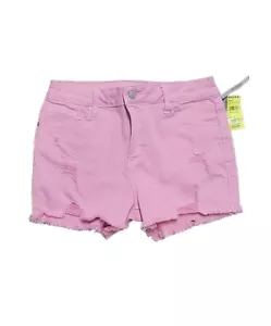 RSQ Pink Shorts Girls Size 14  Vintage High Rise Denim Cut Off Distressed Trends - Picture 1 of 13
