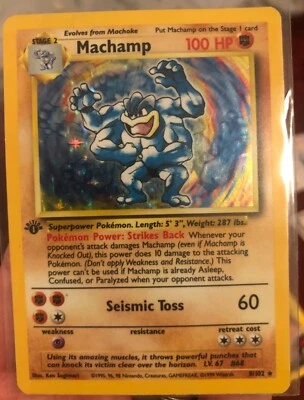 1999 pokemon base set 1st edition holo machamp - Image 1 of 2
