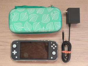 Nintendo Switch Lite Gray Console with Charger, Case, & Grip - Picture 1 of 5