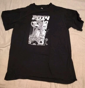 San Antonio Spurs Short Sleeve Shirt Mens Xlt Black 2014 NBA Champions Majestic - Picture 1 of 7