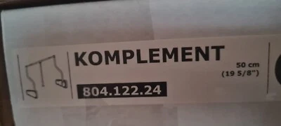 ⚜️ Ikea Pax Komplement 50cm Kleiderstange Gardrobe Ausziehbar GRAU 804.122.24  - Bild 1 von 3