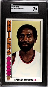 SGC 7 - 1976-77 Topps # 28 Spencer Haywood New York Knicks HOF - Picture 1 of 2