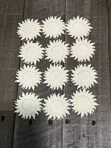 12x Flatback Resin Sun Charm  Filigree Border Cabochon Crafts Large Resin Lot - Picture 1 of 4