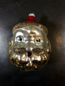 Vintage Mercury Glass Santa Claus Ornament ~ Christmas - Picture 1 of 8