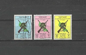 IRAQ , 1964 , ARMY DAY , SET OF 3 STAMPS , PERF , VLH/USED - Picture 1 of 1