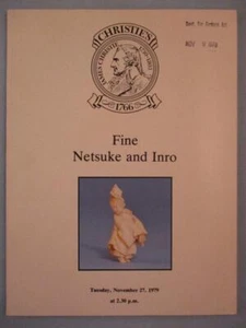 Vtg 1979 Christie's Fine Netsuke and Inro Auction Catalog Book some color photo - Picture 1 of 1