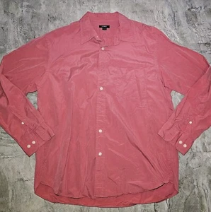 J Crew Mens Button Down Shirt Large Oxford Solid Rose Pink Long Sleeve Collared - Bild 1 von 9