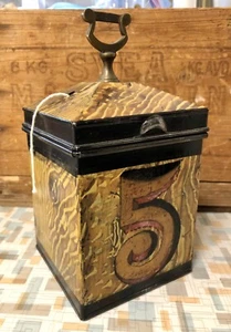 19. Jahrhundert Faux Bois Volkskunst Tole Gemischtwarenladen Schnurhalter - Bild 1 von 8