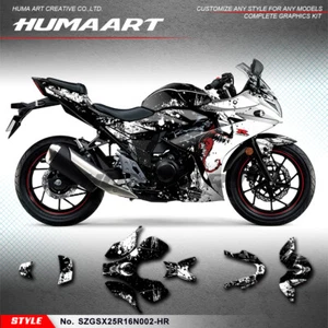 Custom Graphics Decal Kit Wrap for Suzuki GSX250R 16 17 18 19 20 21 22 23 24 DIY - Picture 1 of 10