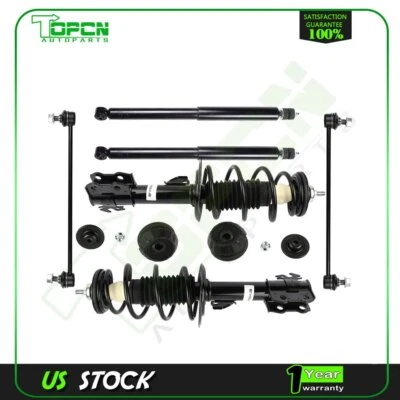 For Toyota Yaris 2007-2012 Front Rear Shock Strut Coil Spring Sway Bar Link Kit - Image 1 of 4