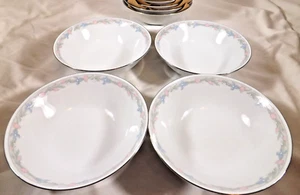 4 Illusions by Excel "Scene 1" Cereal Salad Bowls Floral 6 3/8" - Picture 1 of 5
