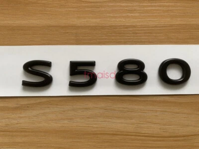 Matte Black S580 Number Trunk Letters Badge Emblems Sticker For Benz Maybach - Image 1 of 4