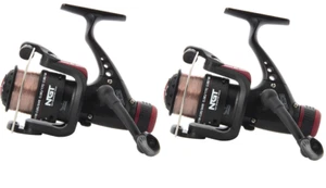 2 x NGT CKR CARP COARSE FLOAT FEEDER FISHING REELS WITH LINE - Picture 1 of 3