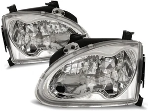 Headlights for Honda Crx Del Sol 1992 1993 1994 1995 1996 1997 VR-1341 Chrome - Picture 1 of 1