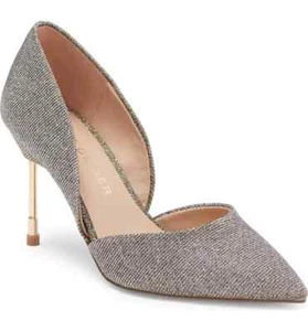 Kurt Geiger London Bond 90 Women's Bronze D'Orsay Pump Heel Dress Shoes - Picture 1 of 5