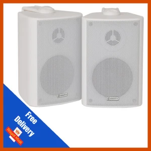 2x Adastra White Wall Mountable Surround Sound Home Audio Hi-Fi Speakers 60W - Picture 1 of 5