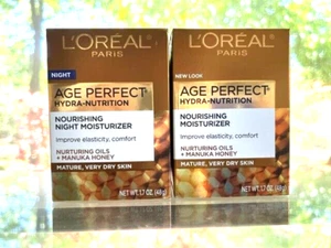 L'Oreal Paris Age Perfect Crema Hidratante Día y Noche Hidra-Nutrición 2 ct Nueva - Imagen 1 de 5