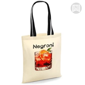 Negroni Tragetasche Getränk Cocktail Weihnachtsgeschenk Strand Shopping Öko Handtasche Urlaub - Bild 1 von 2