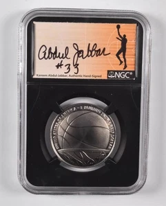 PF70 2020-S Basketball HOF 50c NGC Kareem Abdul Jabbar Signed #33 - Picture 1 of 5