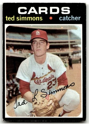 1971 Topps #117 Ted Simmons St. Louis Cardinals HOF RC EX-EXCELENTE CONJUNTO BREAK! - Imagem 1 de 2
