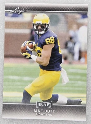 2017 Leaf Draft Jake Butt Michigan Wolverines #30 NM Pack Fresh! - Image 1 of 2