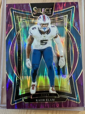 2024 Select - Concourse Kaiir Elam #8  Purple Shock Prizm /360 (PWE) 7A - Image 1 of 4