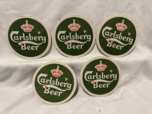 5 posavasos de cerveza vintage de cartón Carlsberg - Imagen 1 de 2