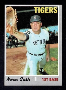 1970 Topps Baseballkarte #611 Norm Cash halbhoch Detroit Tigers EX-MT+ brandneu - Bild 1 von 2