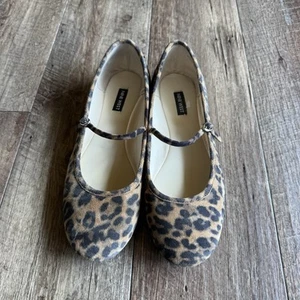 Nine West Animal Print Ballet Flats With Strap Size 8 - Picture 1 of 9