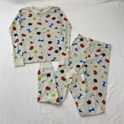Hanna Andersson Pajamas Set Girls Boys 10 140 Halloween Organic Cotton Bats PJ - Image 1 of 4