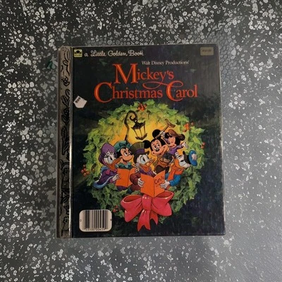 Vintage Little Golden Book Disney Mickey Christmas Carol Childrens Classic Board - Image 1 of 3